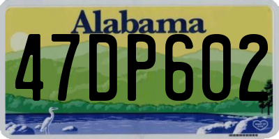 AL license plate 47DP602