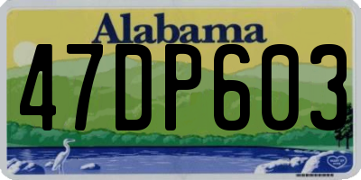 AL license plate 47DP603