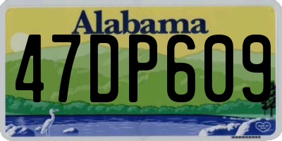 AL license plate 47DP609