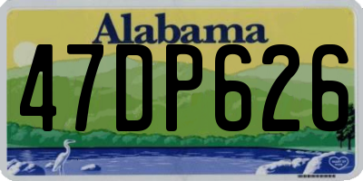 AL license plate 47DP626