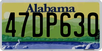 AL license plate 47DP630