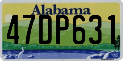 AL license plate 47DP631
