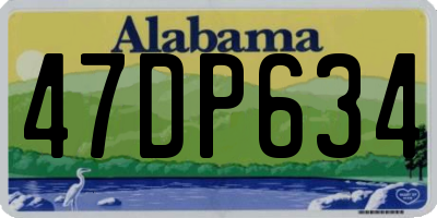 AL license plate 47DP634