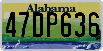AL license plate 47DP636