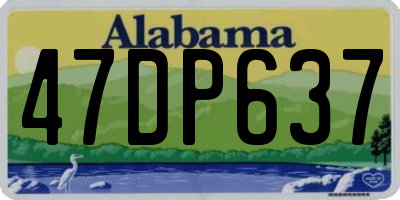 AL license plate 47DP637