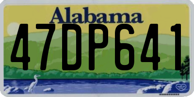 AL license plate 47DP641