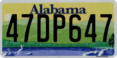 AL license plate 47DP647