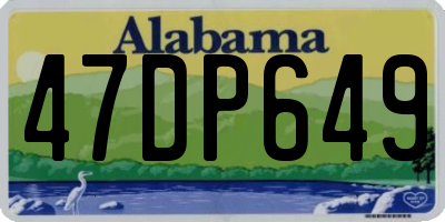 AL license plate 47DP649