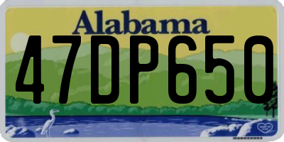 AL license plate 47DP650