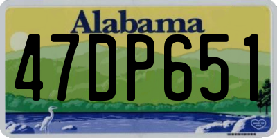 AL license plate 47DP651