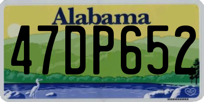 AL license plate 47DP652
