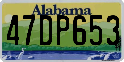 AL license plate 47DP653