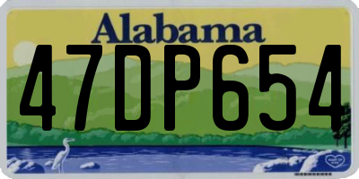AL license plate 47DP654