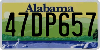 AL license plate 47DP657