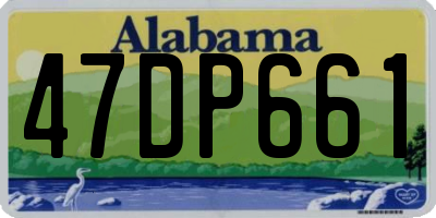 AL license plate 47DP661