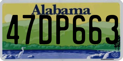 AL license plate 47DP663