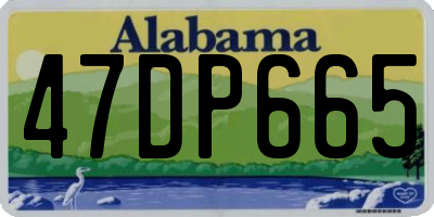 AL license plate 47DP665