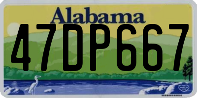 AL license plate 47DP667