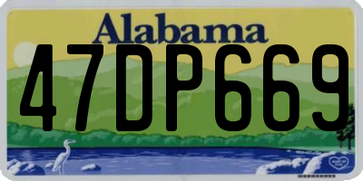 AL license plate 47DP669