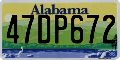 AL license plate 47DP672