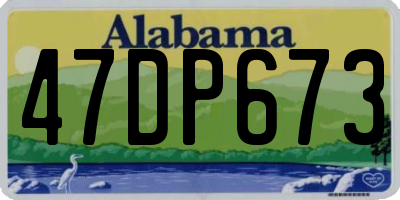 AL license plate 47DP673