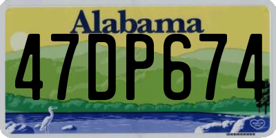 AL license plate 47DP674