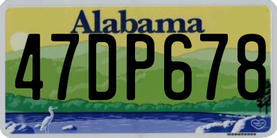 AL license plate 47DP678