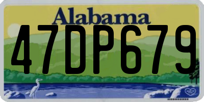 AL license plate 47DP679