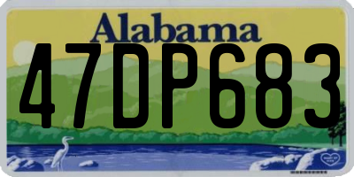 AL license plate 47DP683