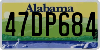 AL license plate 47DP684