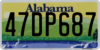 AL license plate 47DP687