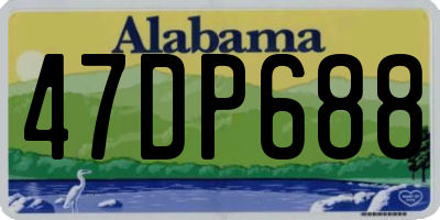 AL license plate 47DP688