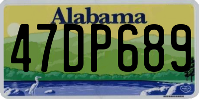 AL license plate 47DP689