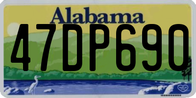 AL license plate 47DP690