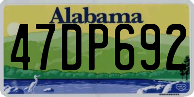 AL license plate 47DP692