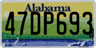 AL license plate 47DP693