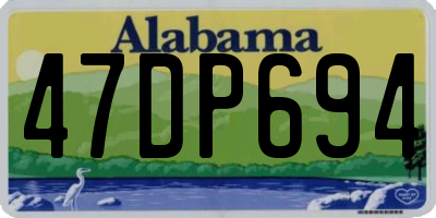 AL license plate 47DP694