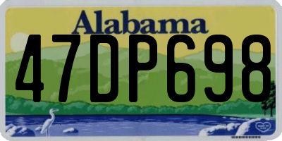 AL license plate 47DP698