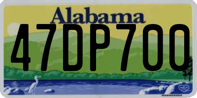 AL license plate 47DP700