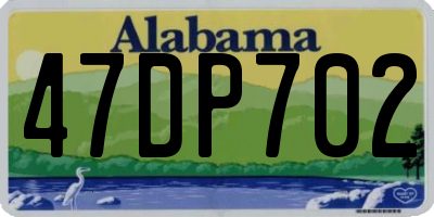 AL license plate 47DP702