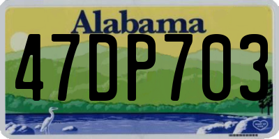 AL license plate 47DP703