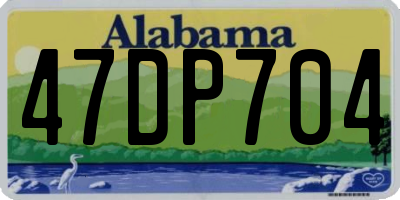 AL license plate 47DP704