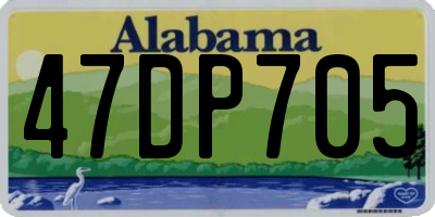 AL license plate 47DP705
