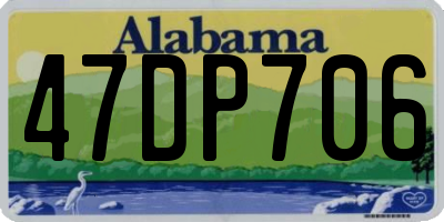 AL license plate 47DP706