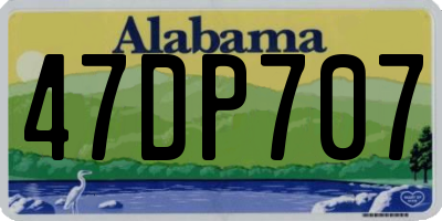 AL license plate 47DP707