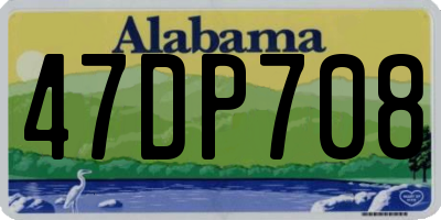 AL license plate 47DP708