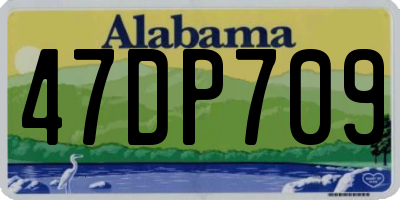AL license plate 47DP709