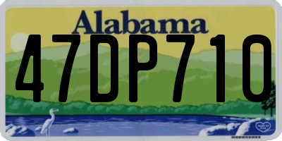 AL license plate 47DP710