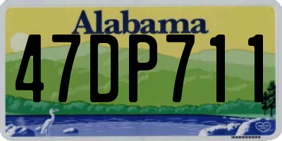 AL license plate 47DP711