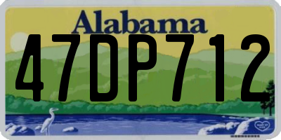 AL license plate 47DP712